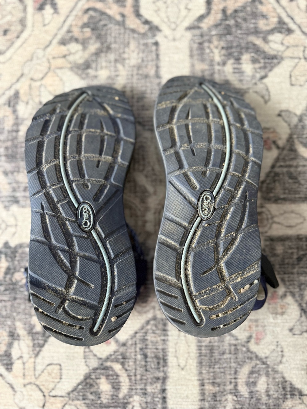 Women’s Navy Patterned Strap Chaco Sandals - Picture 2 of 3